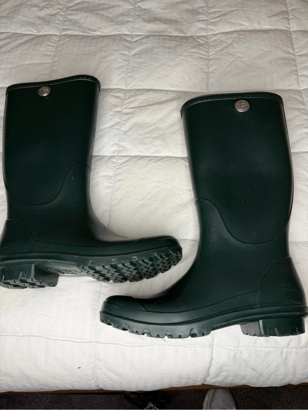 UGG Women's Dark Green Matte Waterproof Mid-Calf Rain Boots